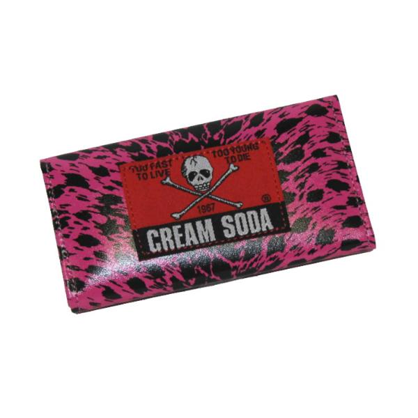 クリームソーダ（CREAM SODA） CSキーケースヒョウ柄NEON PINK CREAM