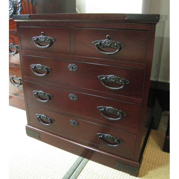 民芸箪笥 ケヤキ民芸タンス チェスト 鍵付 収納 榎津民芸 小物箪笥（鍵