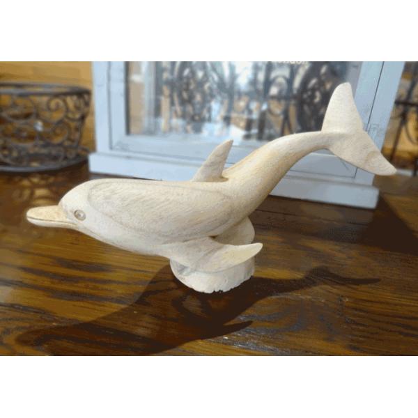 ウッドフィッシュ 木彫 オブジェ 魚 インテリア 置物 置き物 天然木