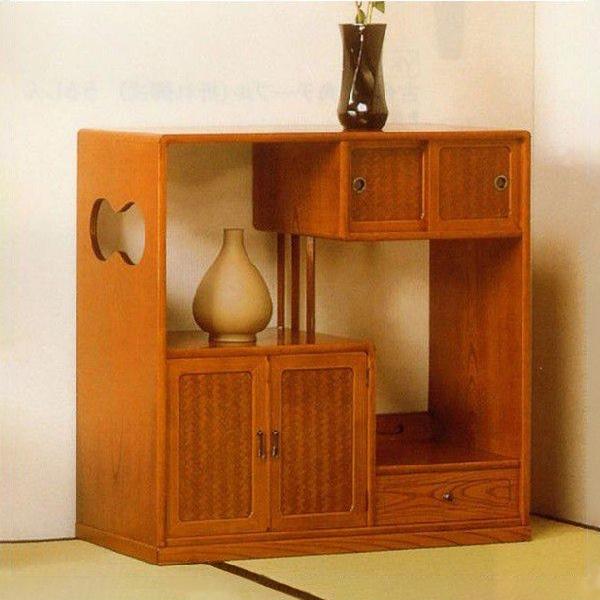 飾り棚 和風 和室 飾棚 YK332 あじろ民芸 : 戸田家具 - 通販 - Yahoo