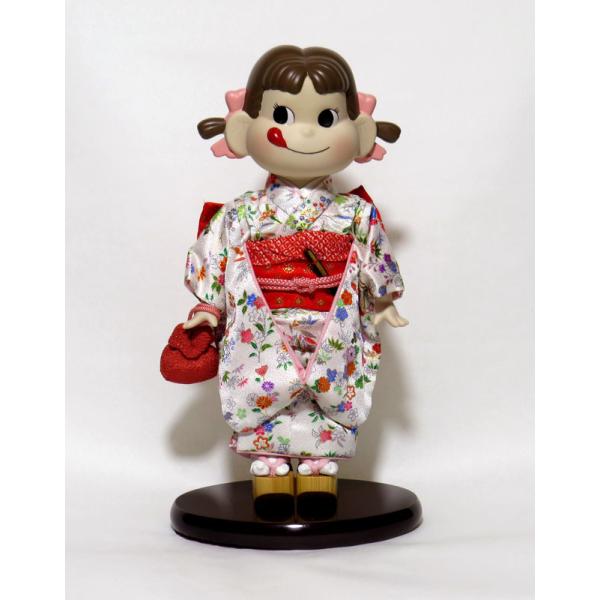 不二家 晴れ着ペコちゃん人形陶器「雅」白い着物 : 防災ライフ