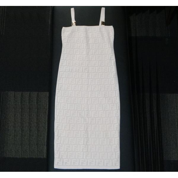 FENDI（フェンディ） FZDA17 ズッカ柄 FF ニット ワンピース ピンク