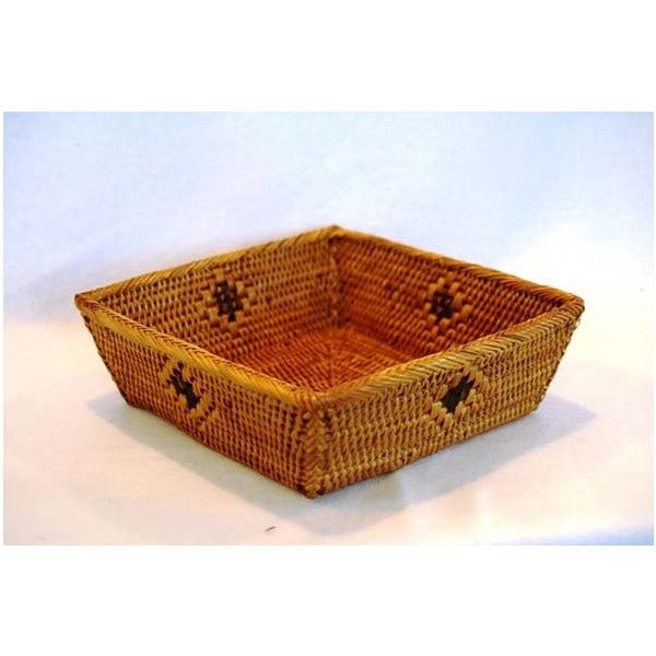 カゴ 収納 バスケット アタ 正方形 トレイ 15×15cm 籠 かご バリ 雑貨
