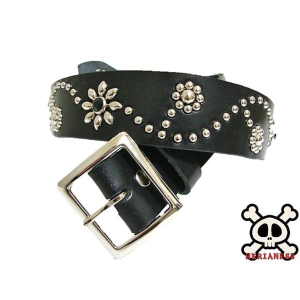 フラワースタッズ装飾 ホワイト 本革 6丁差し SCA-235/CWA フラワー