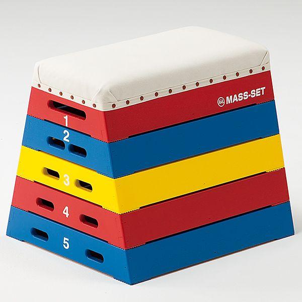 カラー跳び箱 ちょっとずつ跳べるとび箱5段 SGマーク付 : ツムラウェブ