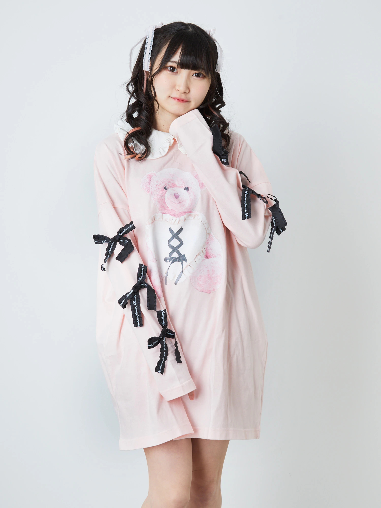 美品】アンクルージュ くまちゃんキラキラツイードポンチョ 地雷 量産