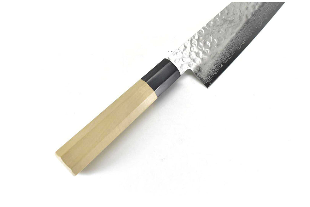 義弘《NSWシリーズ》AUS10 45層鎚目ダマスカス和牛刀【水牛八角柄