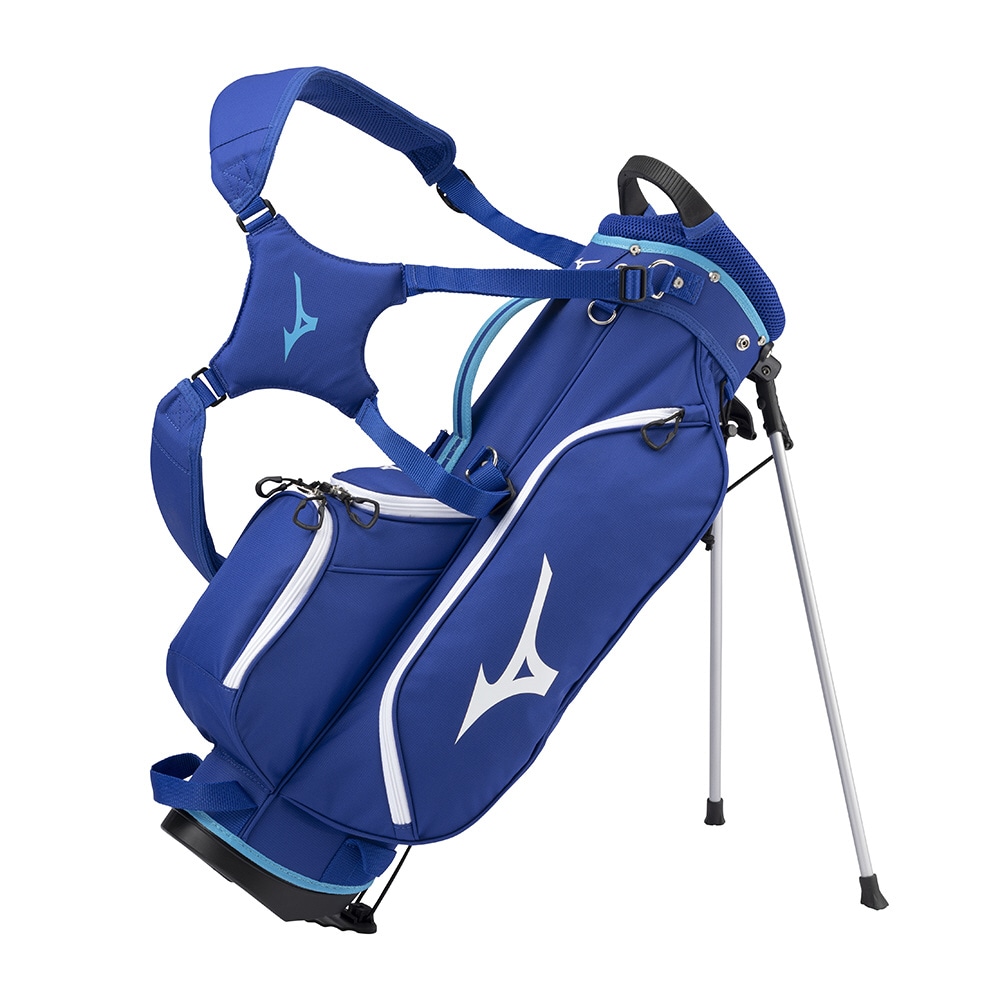 SI】MIZUNO 千鳥格子柄 キャディバッグ ゴルフ 5分割 自立式 SI