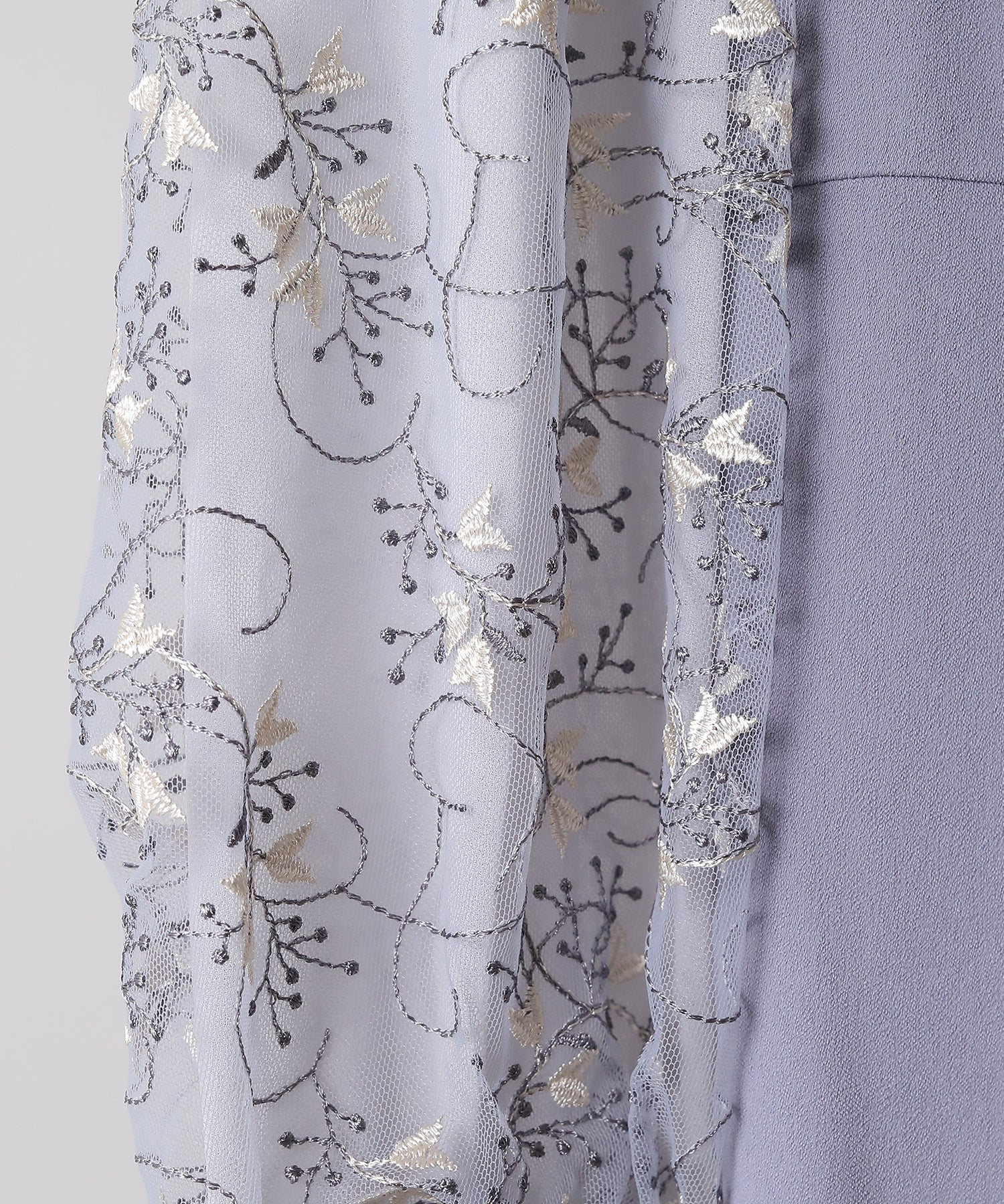 刺繍 シアー トライアングルデザイン ワンピース ドレス