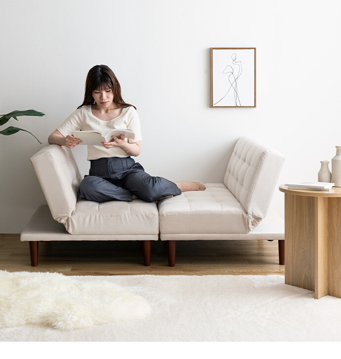 送料無料】Lillian リリアン 幅86 ソファベッド ソファー