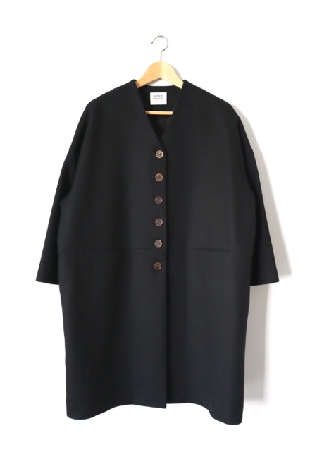 atelier naruse アトリエナルセ / メルトンウールコクーンコート ブラック