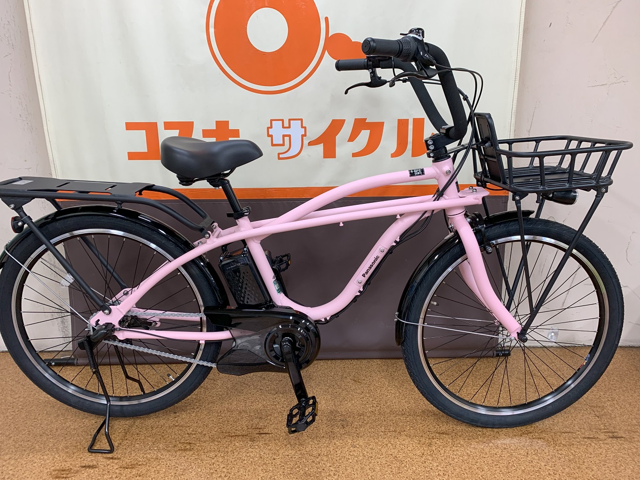 引き取り価格【2】電動自転車 Panasonic 薄ピンク 24インチ 引き取り