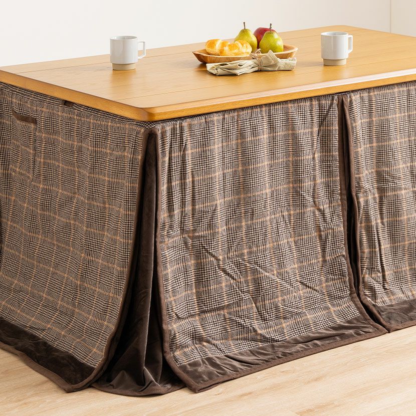 こたつ布団 ダイニングこたつ用 150×90cm天板対応 長方形 チェック柄