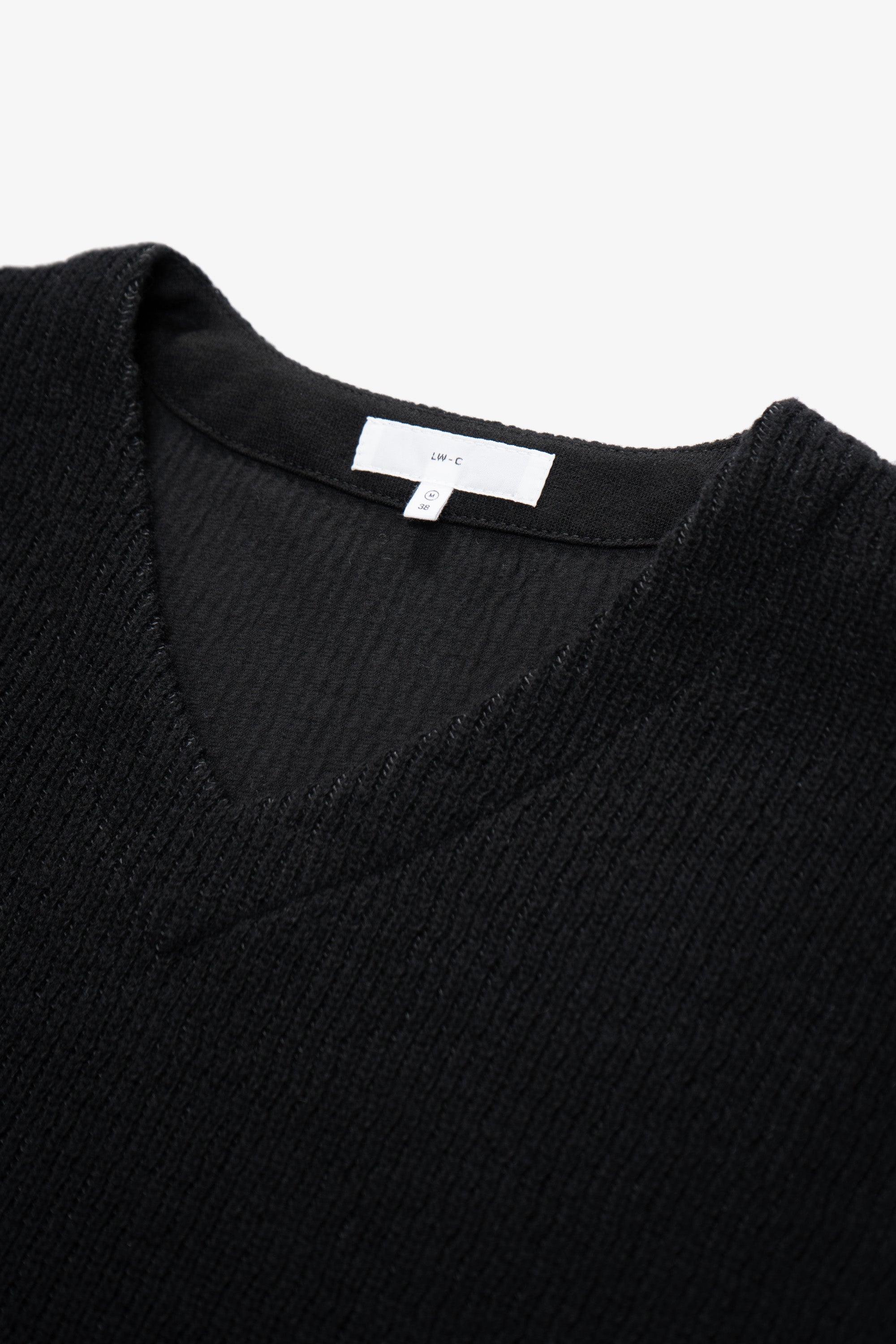 V NECK SNAP SWEATER - BLACK – LADY WHITE CO.
