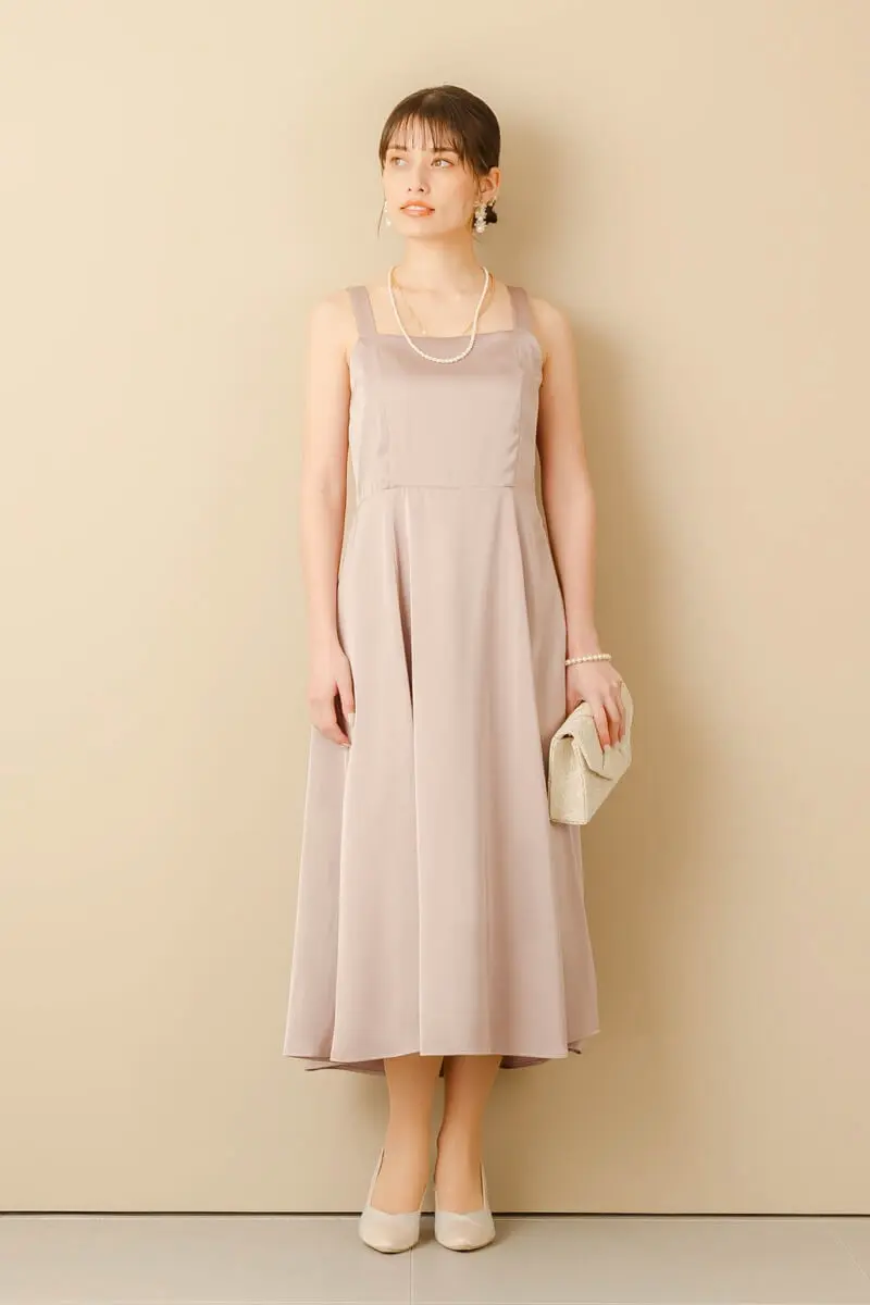 チャコールのラッセルレースパイピングドレス | Dorry doll | M | 結婚