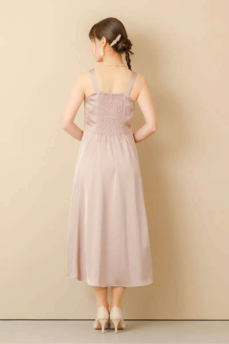 チャコールのラッセルレースパイピングドレス | Dorry doll | M | 結婚