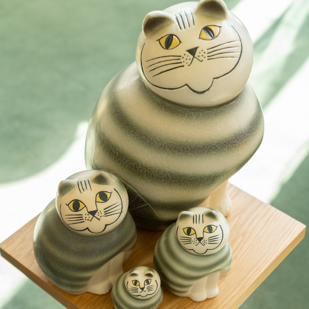 リサラーソン 丸まった猫 工芸品 置物 Lilla Zoo 猫 ヴィンテージ