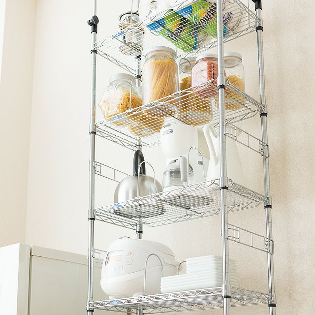 突っ張りラック 幅75cm 7段 ルミナスフィール スチールラック