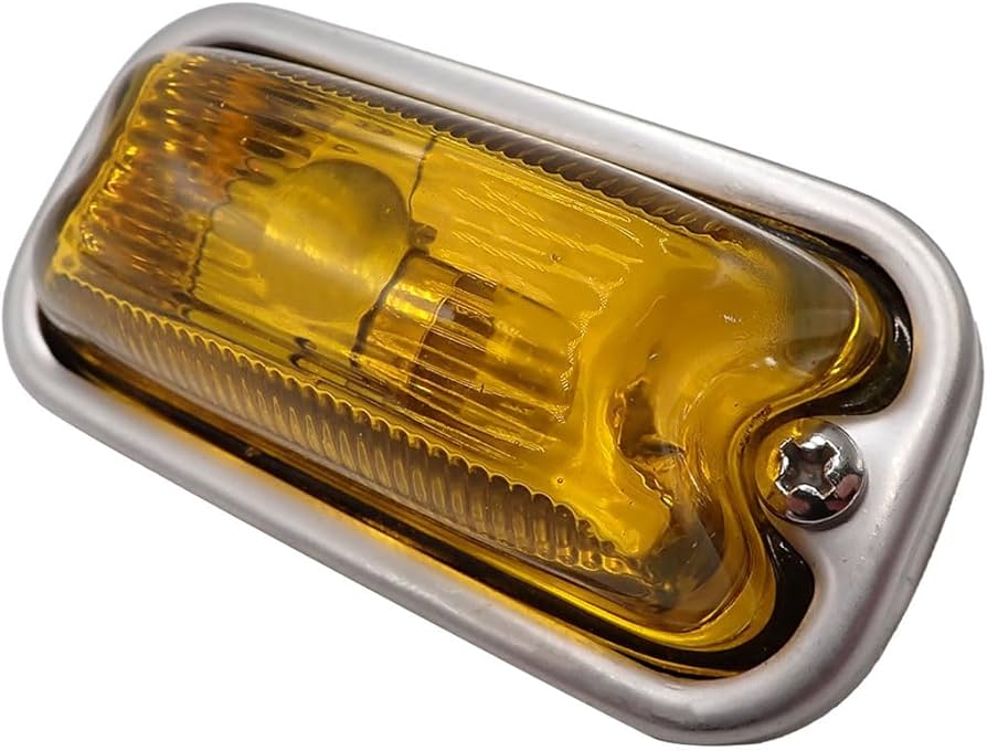 Amazon | 角型マーカーランプ イエロー 前方開閉式 ガラスレンズ仕様