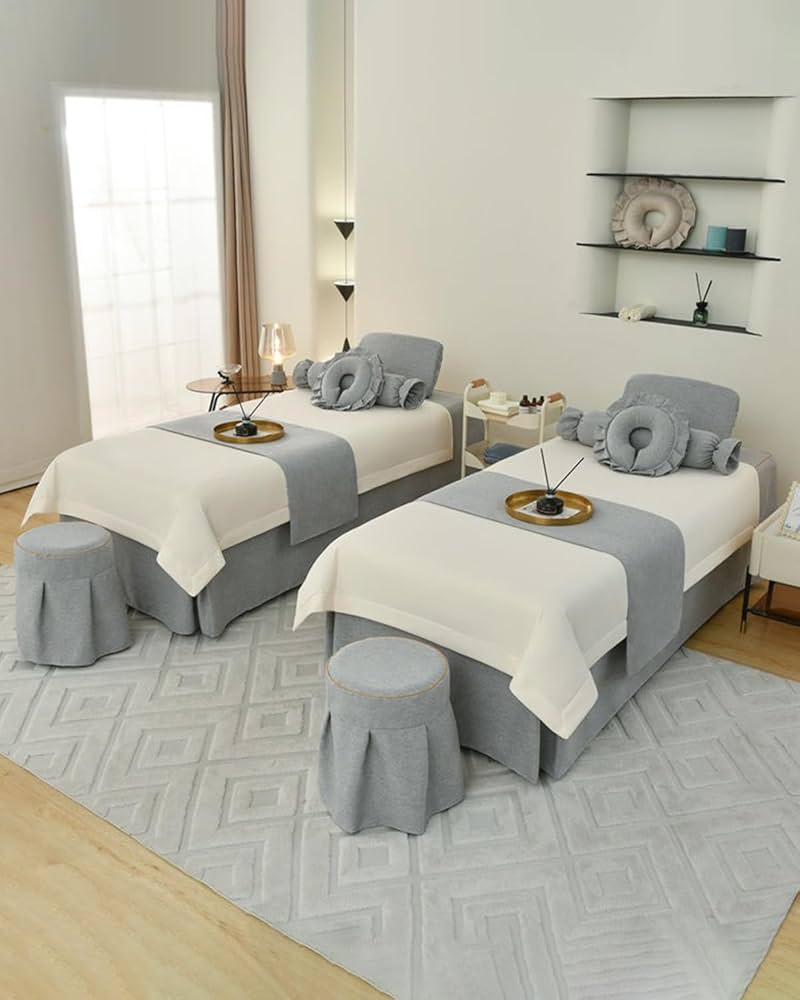 Amazon｜AOVOCO 4ピース マッサージテーブルスカート 高級 マッサージ