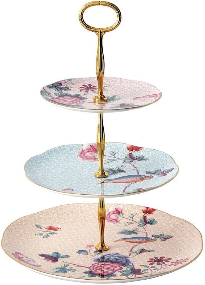 ウェッジウッド カッコー 3段ケーキスタンド アフタヌーンティ