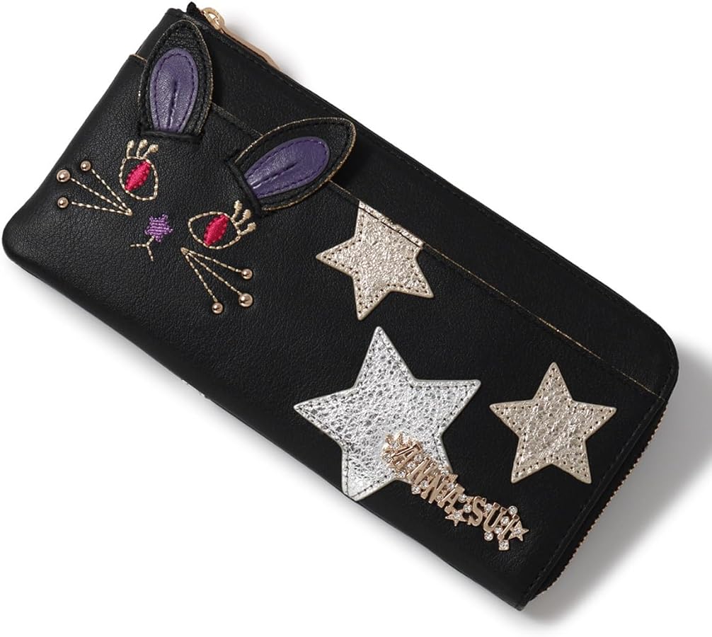 新品】ANNA SUI うさぎ 財布 牛革・やぎ革 黒 箱付き Amazon | [ANNA