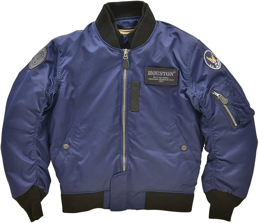 Amazon | ヒューストン MA-1 M/Cジャケット ネイビー XLサイズ