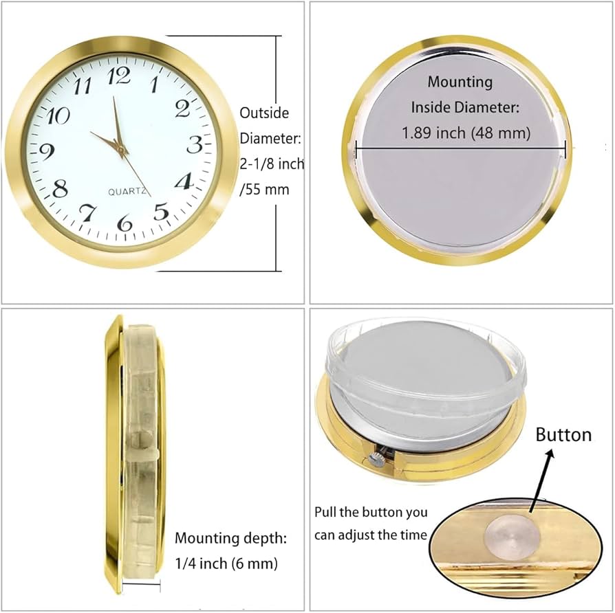 Amazon.co.jp: HILLHOME ミニクロックインサート 55mm ラウンド