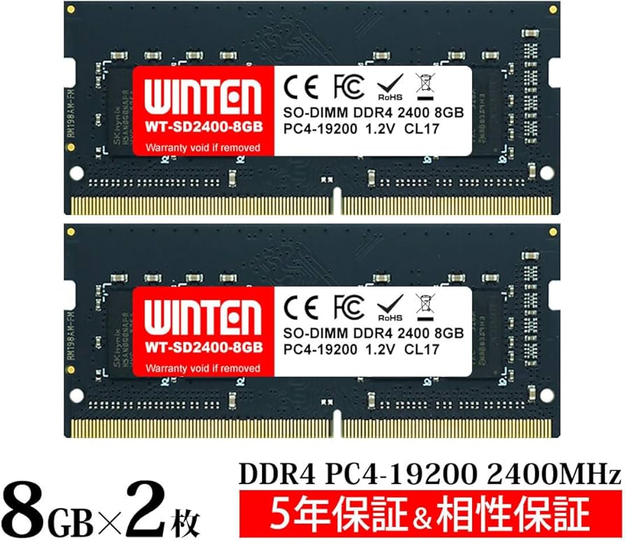 Amazon.co.jp: WINTEN ノートPC用メモリ DDR4-2400 16GB（8GB×2枚