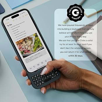 Amazon.com: Clicks Keyboard for iPhone 15 Pro Max – Keyboard Case