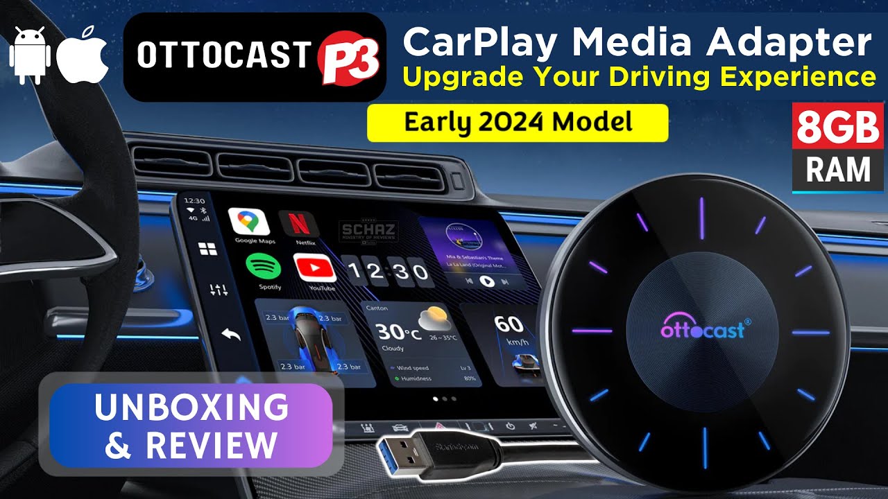 Amazon.com: OTTOCAST P3 OttoAiBox - 2024 Android 12 CarPlay AI Box