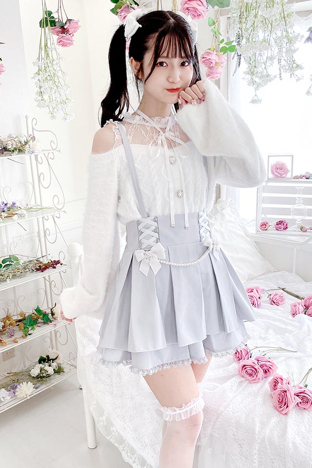 00s ティアードフリルベアワンピ TRALALA はしごリボン ティアード