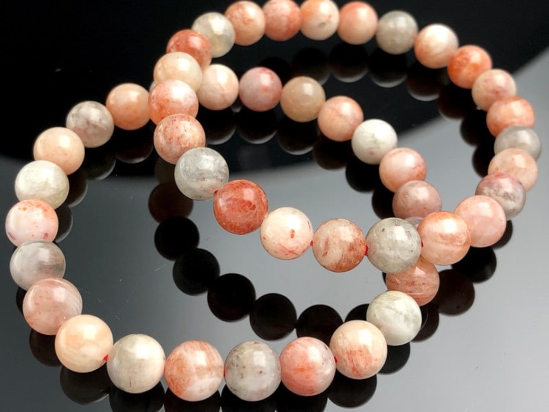 タンザニア産☆天然石ブレスレット/ミルキーアルーシャサンストーン