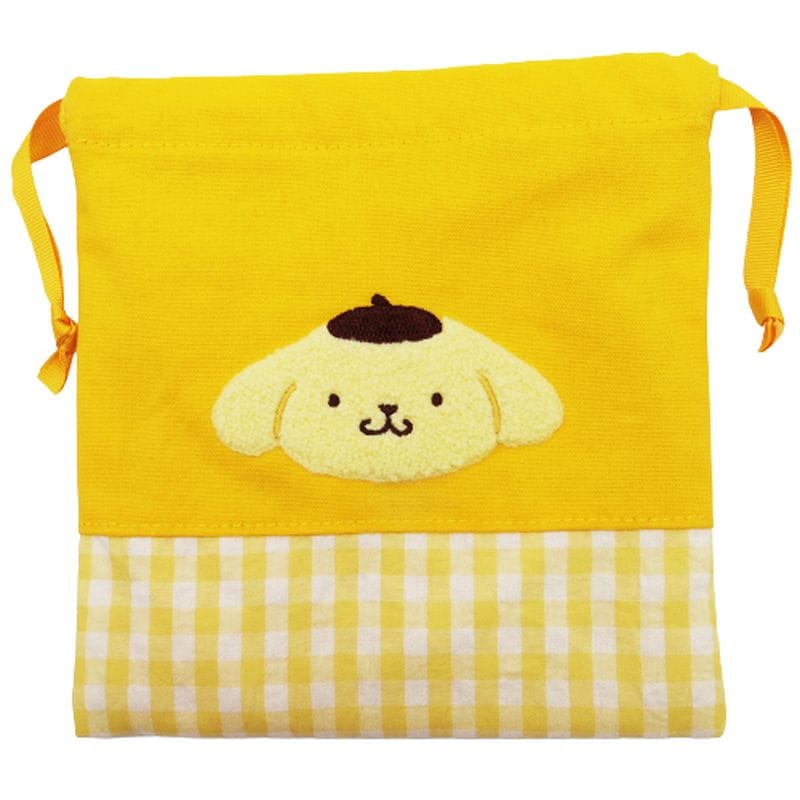 ギンガム サガラ 巾着 ポムポムプリン