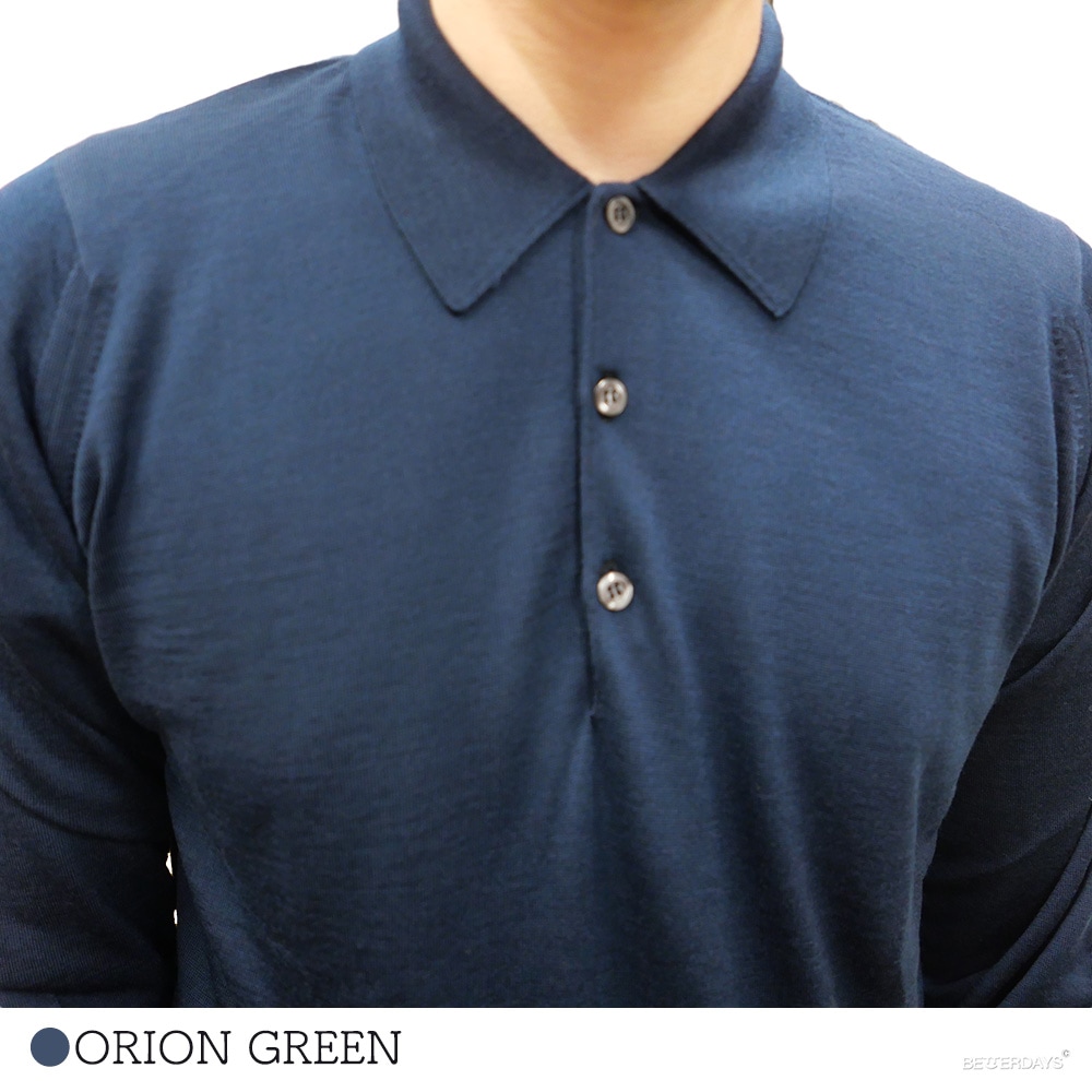 長袖ポロシャツ ジョンスメドレー ニットポロシャツ 30G EASY FIT