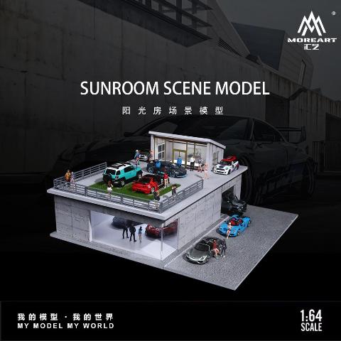 新品 MO936413 MoreArt 1/64 SUNROOM SCENE MODELC サンルーム 駐車場