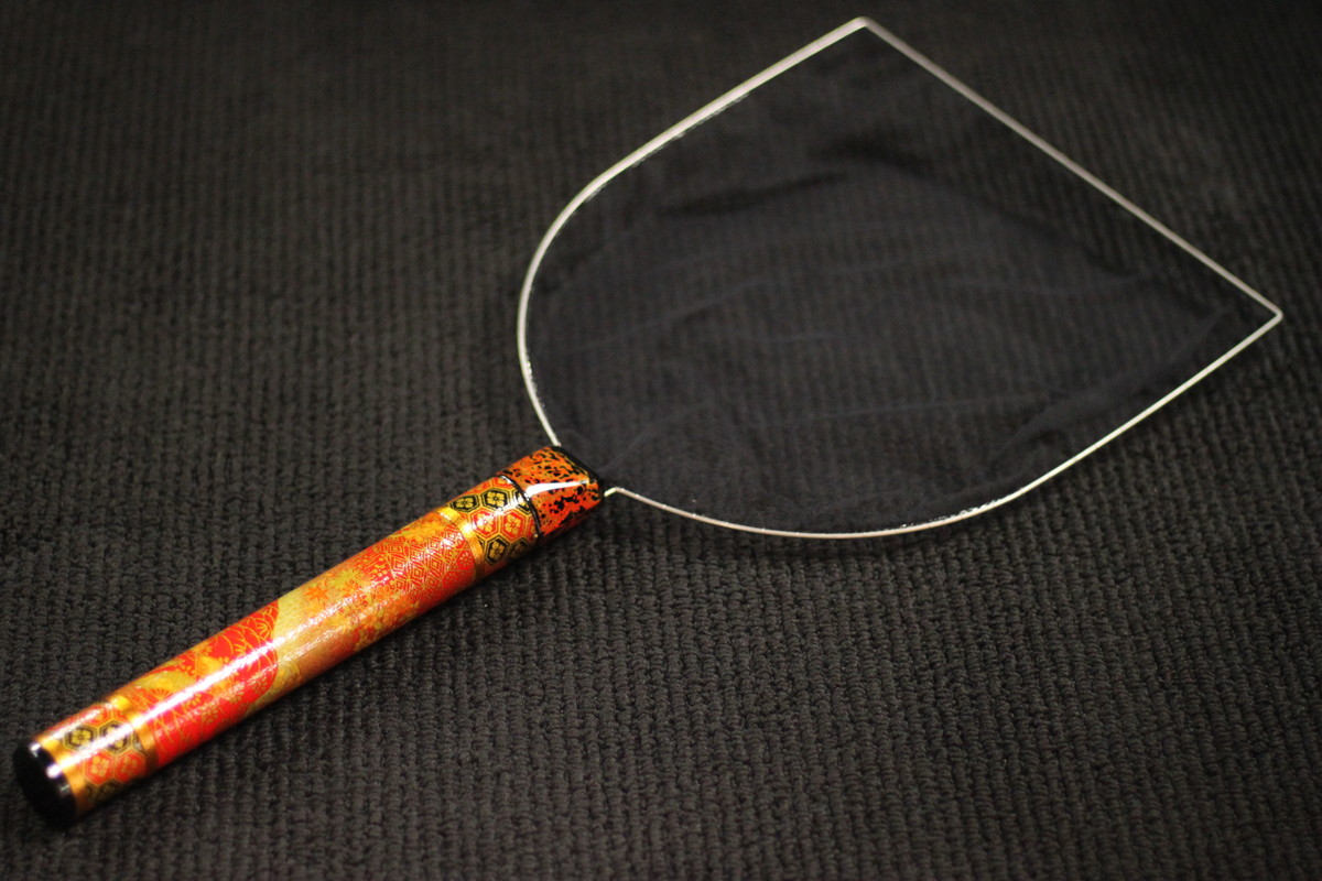 山吉]めだか用 網 選別網 タモ 角型 NV13サイズ 和柄 / メダカ販売