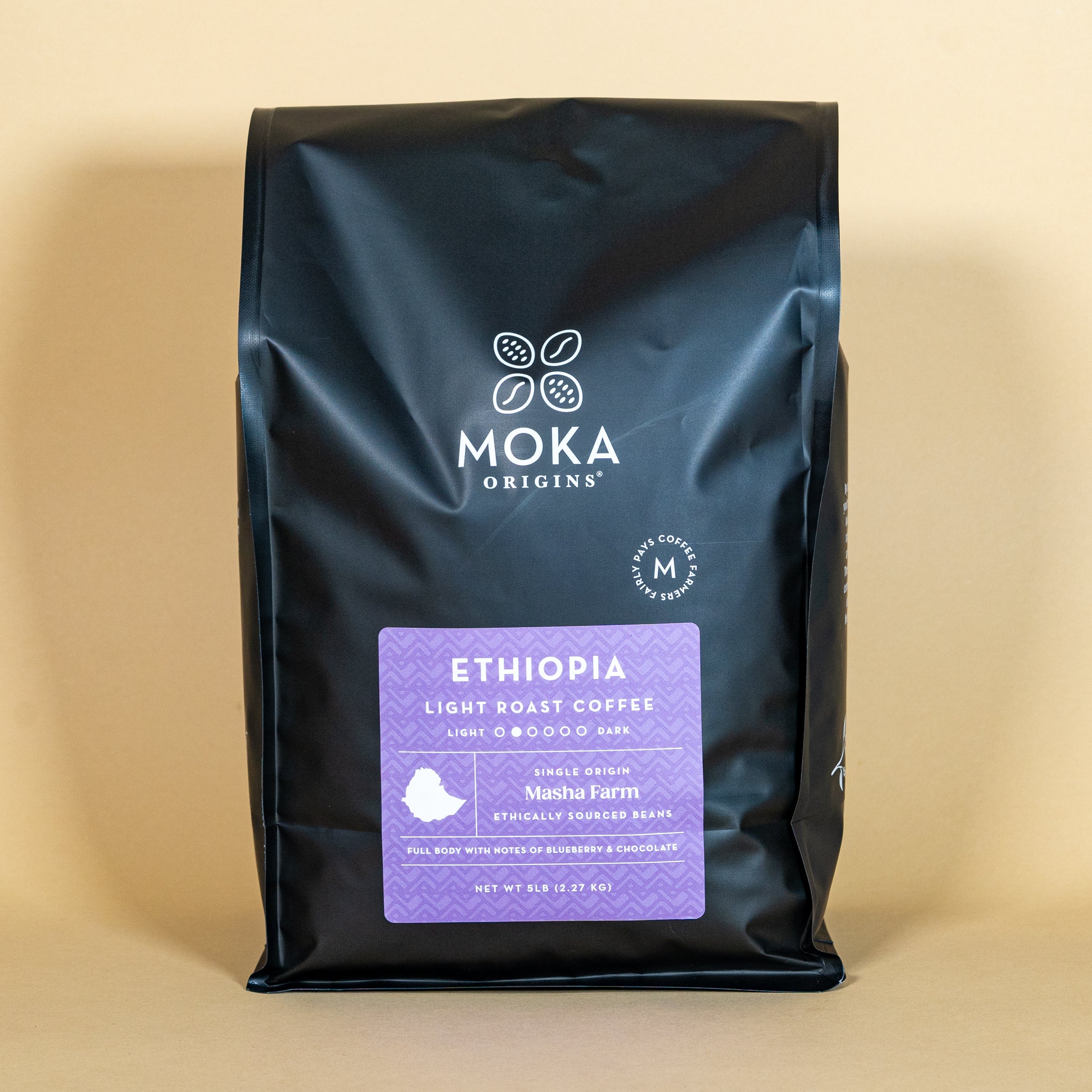 Ethiopia Masha Farm Coffee 5lb – Moka Origins