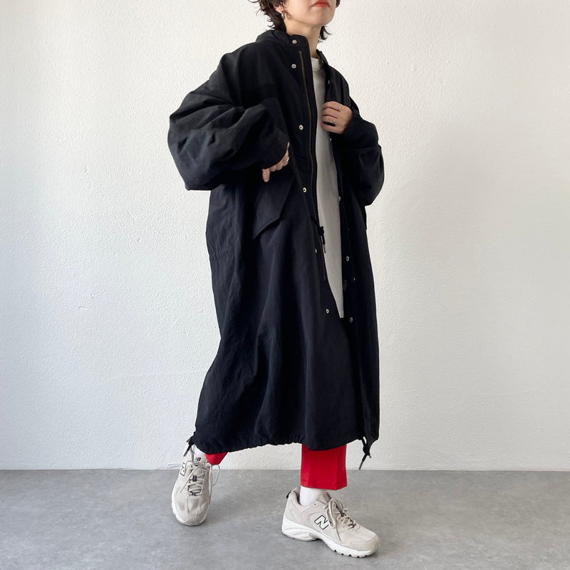 loose silhouette military mods coat / black（ルーズシルエット