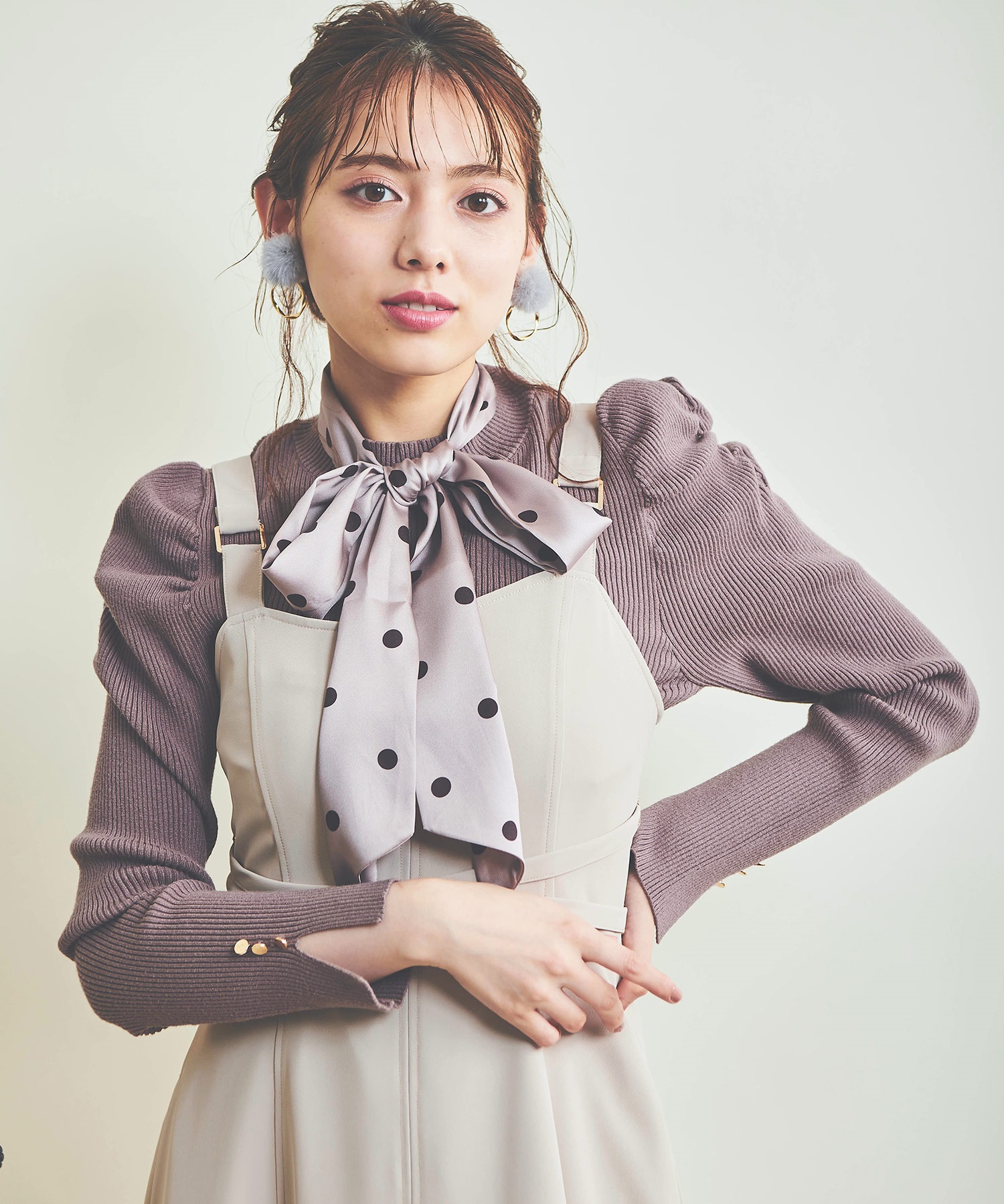 スカーフセットリブニット | ニット | NOELA OFFICIAL WEB STORE