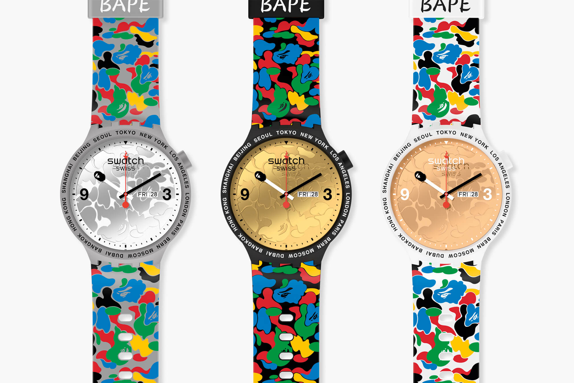 Introducing: Swatch X Bape Tokyo Multi Camo Editions