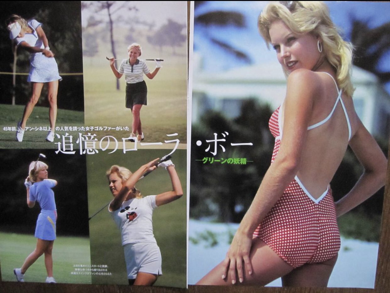 ローラ・ボー直筆サイン／70s川崎国際ゴルフ倶楽部 TVマッチにて