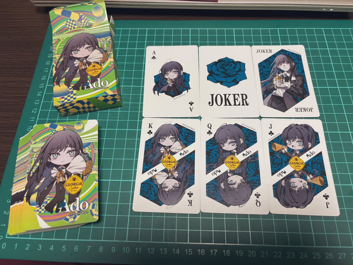 ジョージアAdoトランプ♠️♦️♥️♣️ 全種類開けてみました🐻 箱と