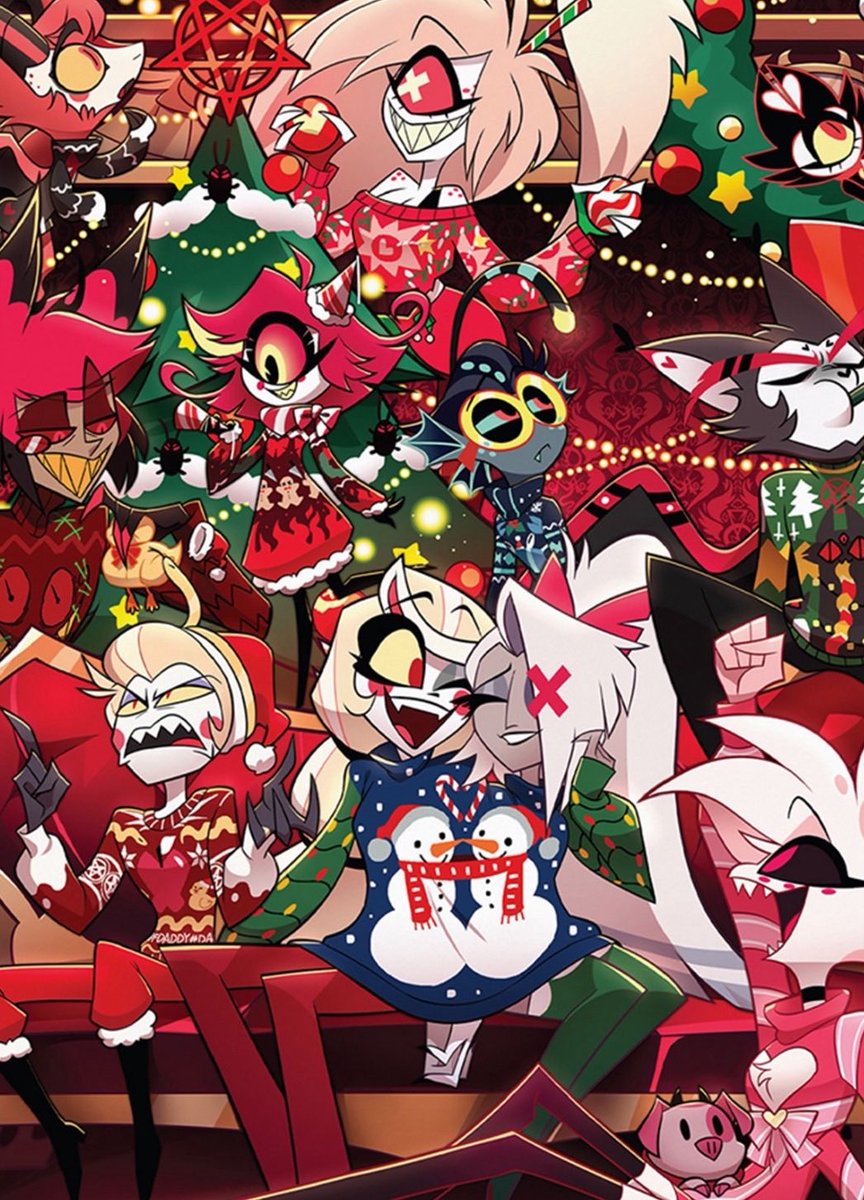 Now up on the Hazbin Hotel Website: Holiday 2025 Greeting Card Set