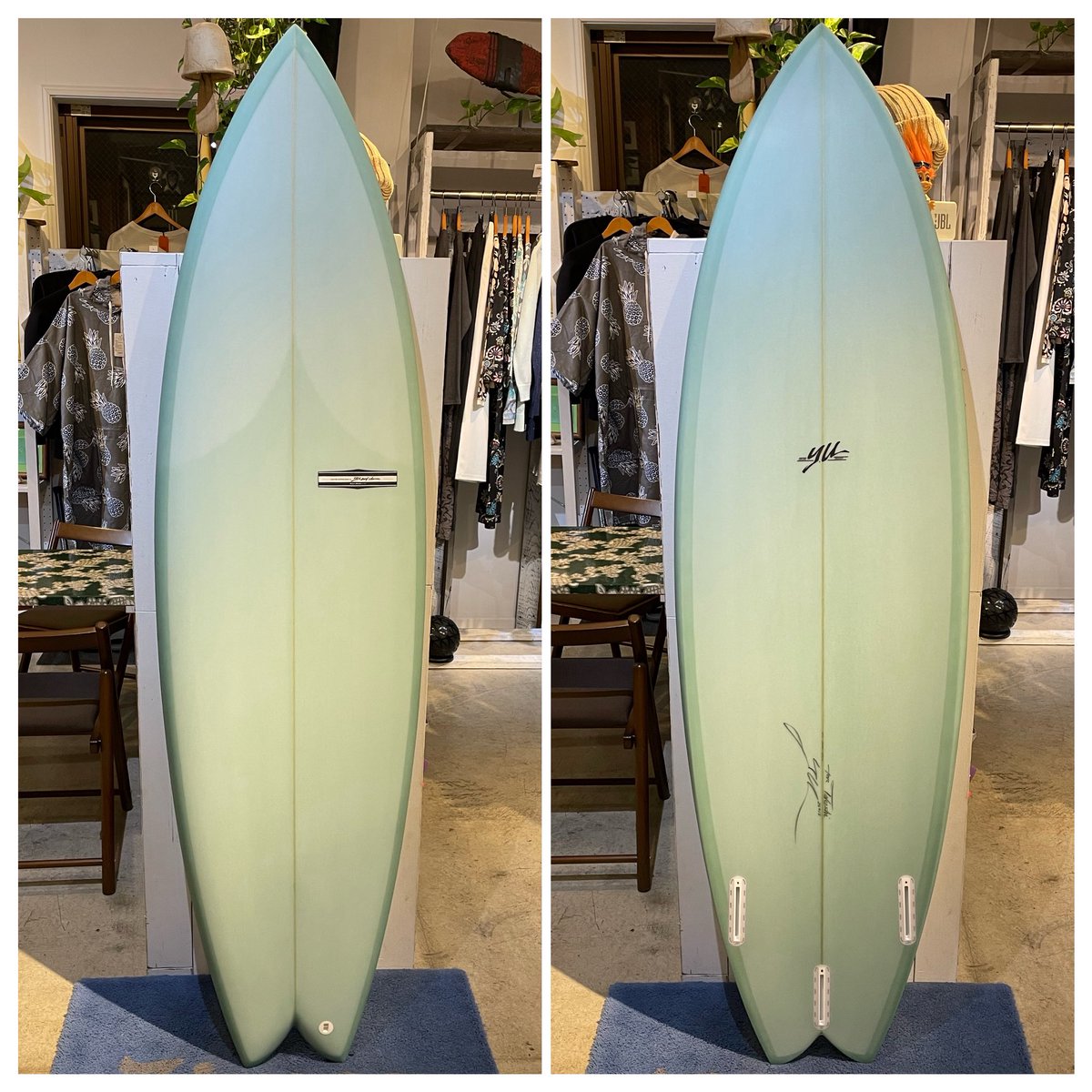 YU SURF CLASSIC Island 🏝️ Fish🐟 6'3”× 20-1/4× 2-9/16 Shaped by