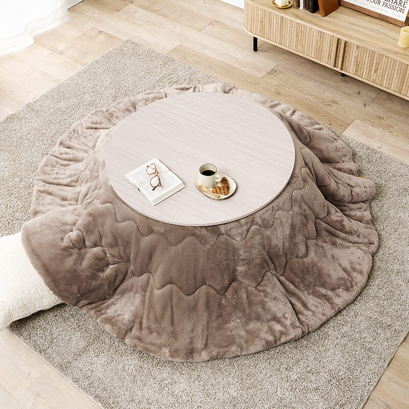 リバーシブル楕円形・円形こたつ [幅80/105][単品/セット] abel+Luna