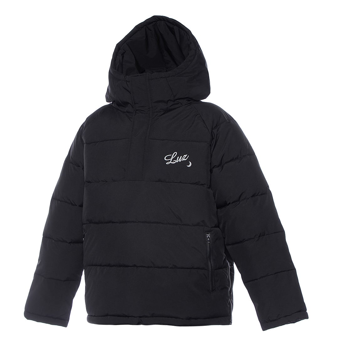 LUZeSOMBRA STRETCH TAFTA INNER COTTON HALFZIP ANORAK(ブラック