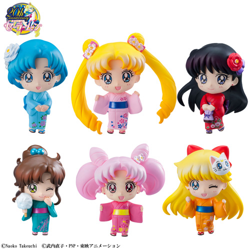 セーラー戦士6人が艶やかな“浴衣”姿に！デフォルメフィギュア