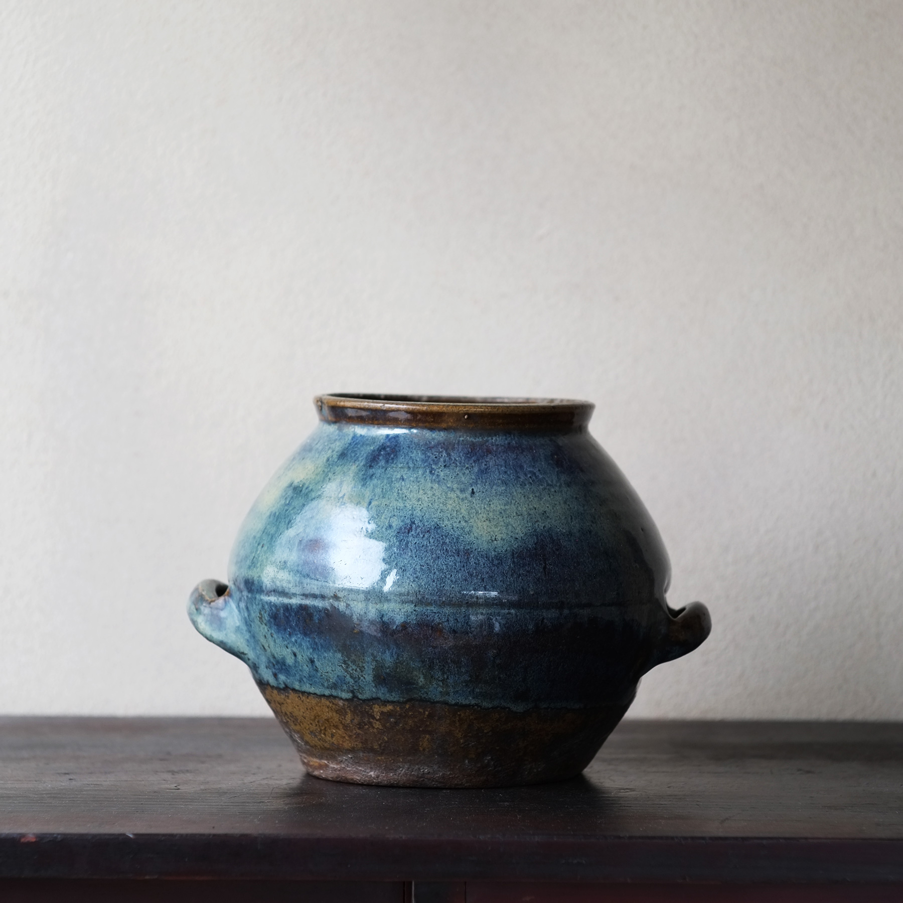 朝鮮 会寧 海鼠釉双耳壺 | 骨董と詩学 Antique & Poetics | 蛇韻律