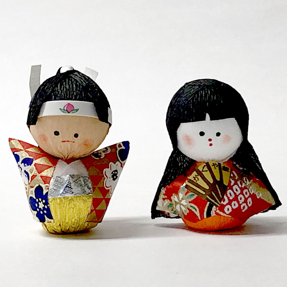 楽天市場】起き上がりこぼし人形 黒忍者・赤忍者セット縁起物 日本のお